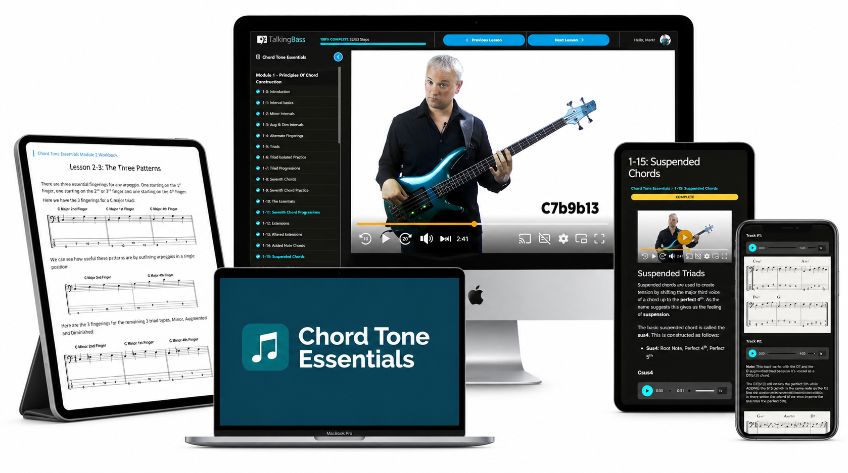 Chord Tone Essentials course on multiple devices